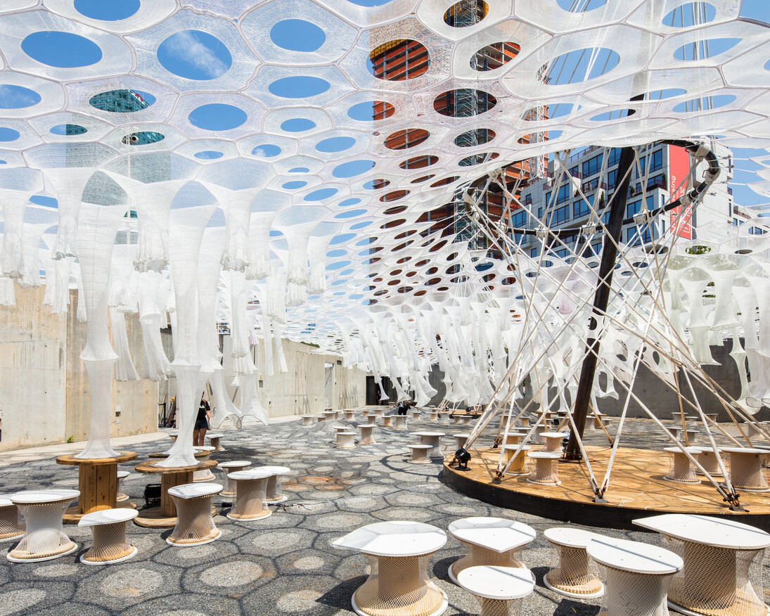 Lumen by Jenny Sabin Studio. Courtesy of MoMA PS1