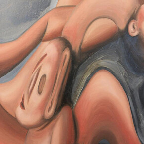 David Klamen, detail of Mother and Child Remix, 2013 / oil on canvas / 70.5 x 77.5 inches