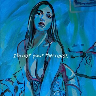 Skye Cleary, Not Yr Thrpst (detail), 30 x 40, 2024. Courtesy of the artist and The Untitled Space