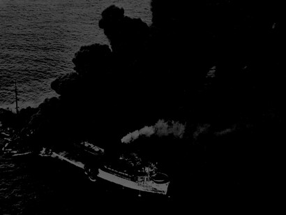 El petrolero SS Pennsylvania Sun, torpedeado por el U-571 el 15 de julio de 1942 (fue salvado y devuelto al servicio en 1943)