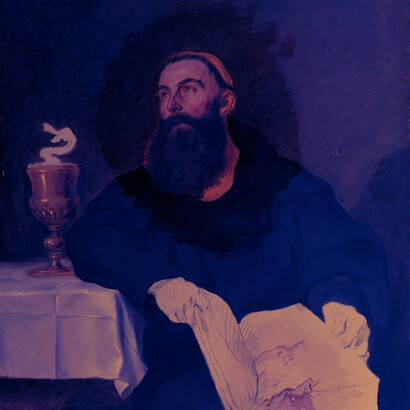 Der heilige Benedikt von Nursia, Öl auf Leinwand (94,5X126,5 cm.), ca. 1874, Hans Canon, Österreichische Galerie Belvedere, Wien