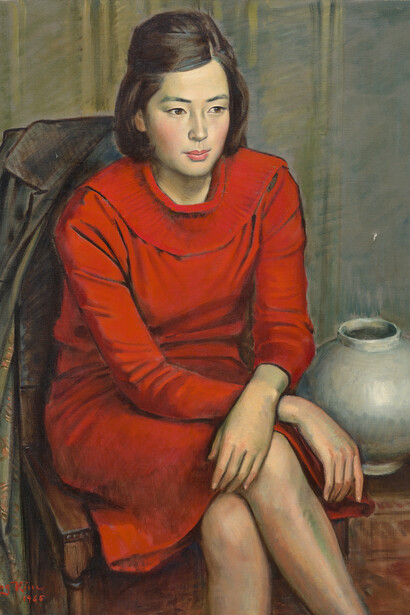 Kim Insoong, Woman in a red dress, 1965. Courtesy of British Museum