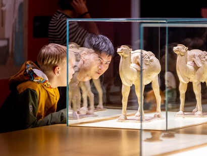 Wu Zetian, the only female emperor of China, exhibition view. Courtesy of Keramiekmuseum Princessehof