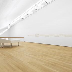 Emilio Prini, Typewriter drawings. Bologna/München/Rome – 1970/1971, exhibition view. Courtesy of the Fondazione Antonio Dalle Nogare 