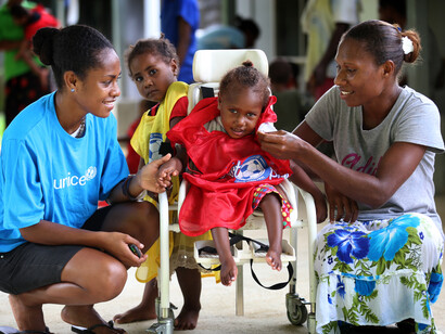 The Unicef aid program for young disabled