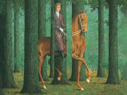 René Magritte, La firma en blanco, 1965 (detalle)