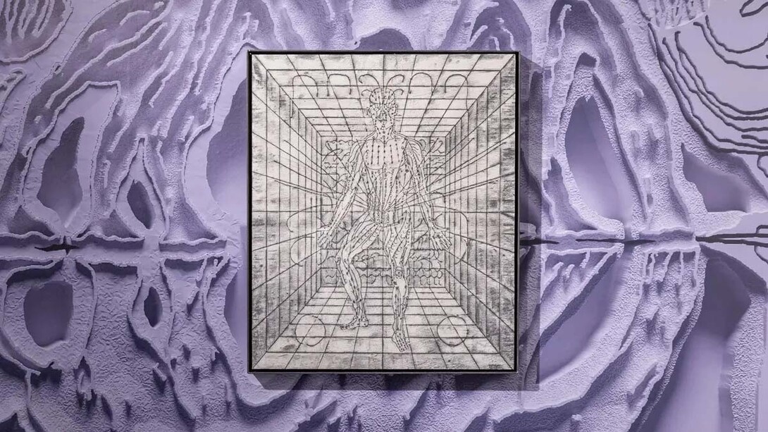 Simon Goritschnig, From the exhibition Hyper-myths and counter-rituals (detail), Artemis Gallery, Vienna, 2025-2026. Courtesy of Galerija Božidar Jakac