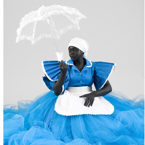 Mary Sibande, I’m a Lady, 2009, Digital print on cotton rag matte paper, Photograph by John Hodgkiss, Courtesy of Gallery MoMo
