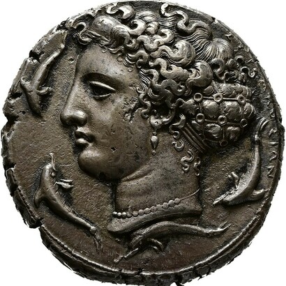 Syrakus, Dekadrachme, um 400 v. Chr. Mit freundlicher genehmigung der Hamburger Kunsthalle