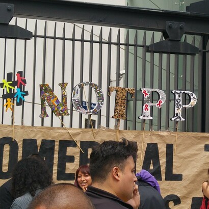 Protesta contra el TPP en Ciudad de México, 2016