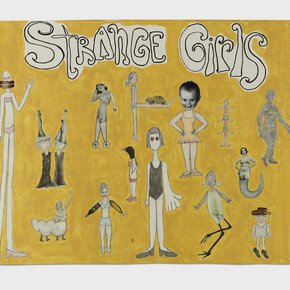 Strange Girls, 2009_oil, acrylic, ink, collage_29.27 x 37 in