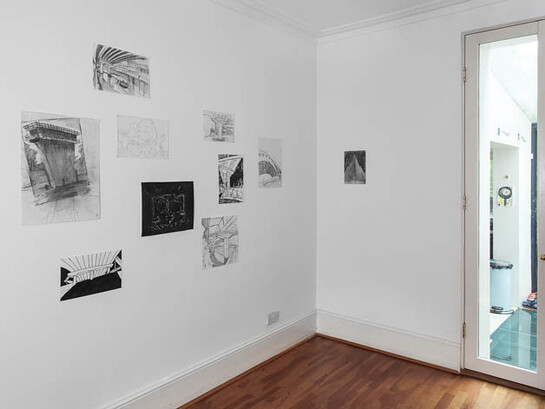 Ben Nathan, Untitled, drawing installation, mixed media on paper, dimensions variable, 2014, Courtesy of the artist and 43 Inverness Street