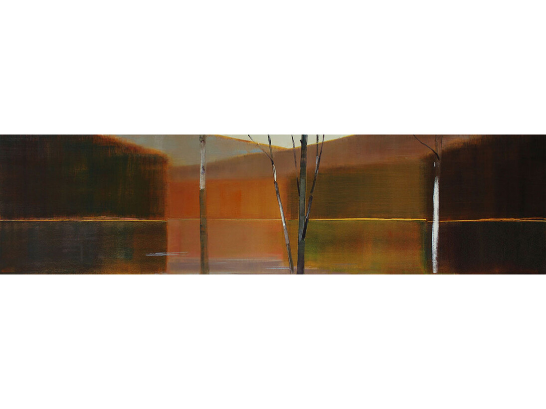 Stephen Pentak, 2014, X.I, 2014, Oil on panel, 18 x 72 in.