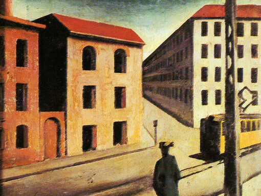  Mario Sironi, "Paesaggio urbano", 1922, dettaglio 