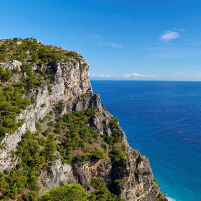 Falesia tra Noli e Varigotti, provincia di Savona, Italia