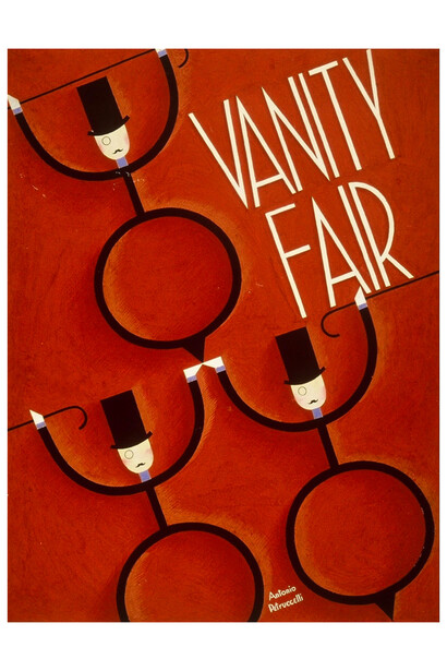 Antonio Petrucelli (1907-1994), Vanity Fair, Vanity Fair illustration proposal, 18 1/2x14 inches, gouache on board, signed lower right. Courtesy of Helicline Gallery 