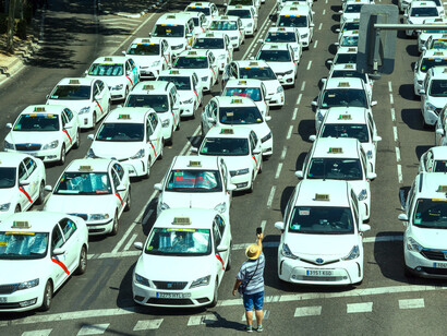 Huelga de taxi en Madrid