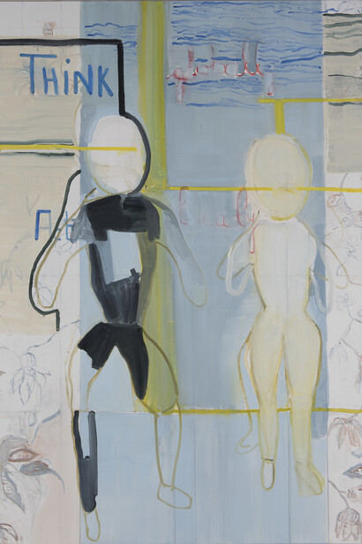 Bernard Gaube, Think globaly, act locally, Huile sur toile, 2015, 195 x 160 cm