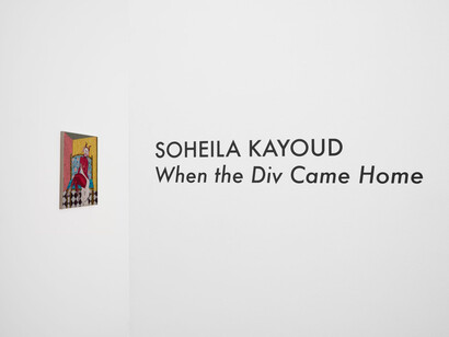 Soheila Kayoud, When the div came home, exhibition view. Courtesy of Andrew Rafacz 