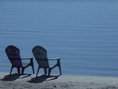 Momento de calma frente al mar