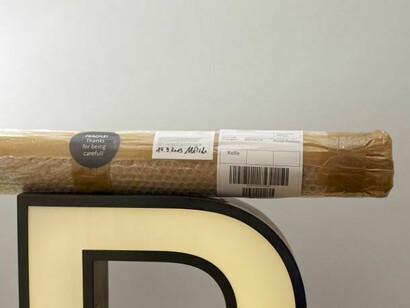 Peter’s artwork ready for posting to Melbourne