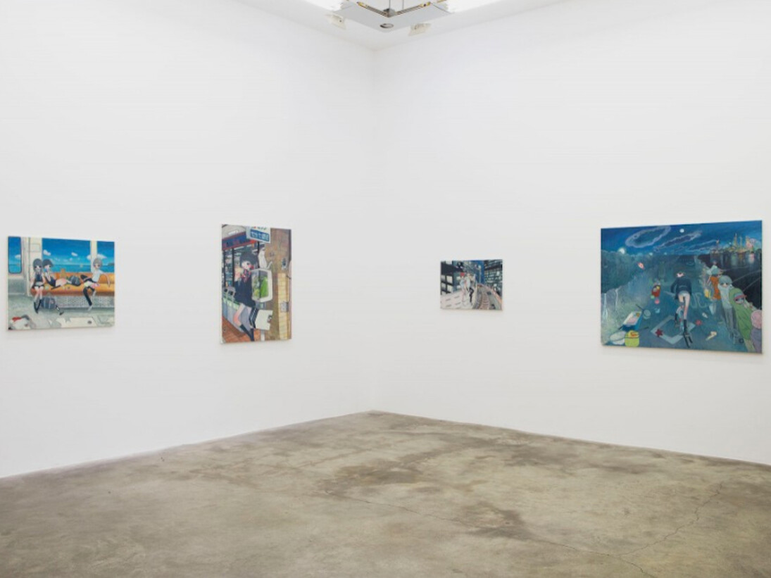 Aya Takano, Exhibition view. Courtesy of Galerie Perrotin