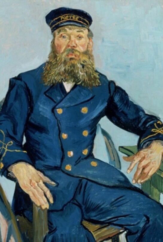 Vincent van Gogh. Postman Joseph Roulin, 1888. Oil on canvas, 32 x 25 3/4 in. Museum of Fine Arts, Boston, Gift of Robert Treat Paine, 2nd, 35.1982. Photograph © 2014 MFA, Boston