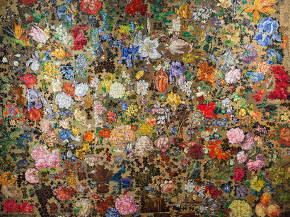 Laurie Riccadonna, Large purple bouquet, 2018. Courtesy of The Painting Center