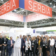 The booth of Serbia at the A + A in Dusseldorf