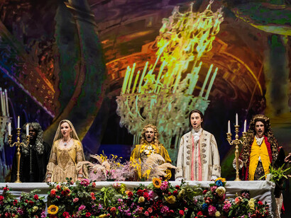 Cenerentola, Dandini, Don Ramiro e Don Magnifico