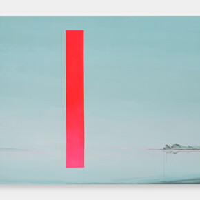 Wanda Koop, Black Sea Portal- Luminous Red, 2023. Acrylic on canvas, 119 1/2 x 159 1/2 in (303.5 x 405.1 cm). Courtesy of the artist and Night Gallery