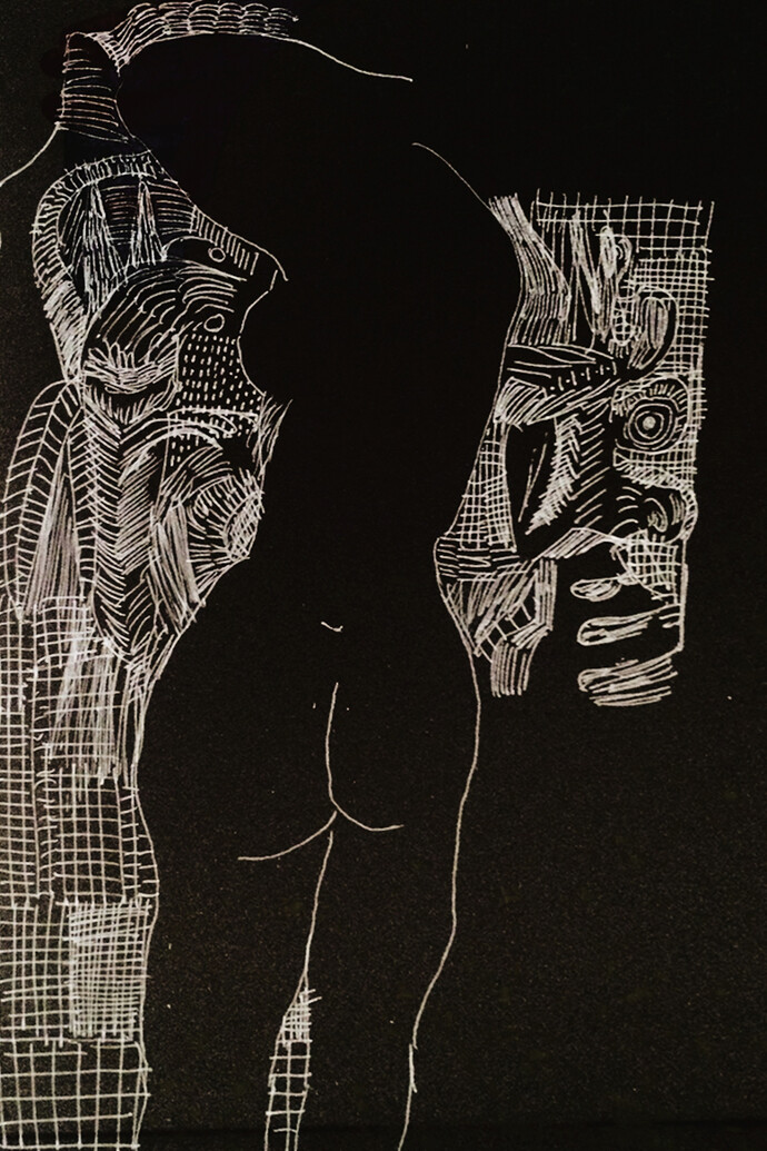 Jack G. Marshall, Nite, 2015, Pen on paper, 31 x 20 cm