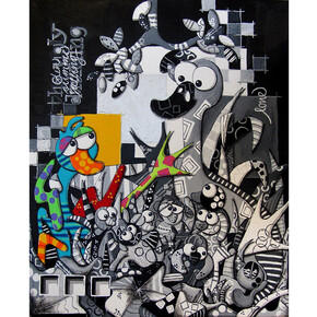 Lone Hedegaard, The Ugly Duckling, Acrylic on Canvas, 47" x 39.5"