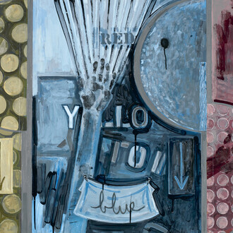 Jasper Johns, Untitled (Red, yellow, blue) (detalle), 1998. Cortesía del Museo Guggenheim Bilbao