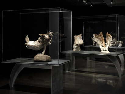 Manasie Akpaliapik, Univers inuit, vue de l'exposition. Avec l'aimable autorisation du Musée McCord Stewart