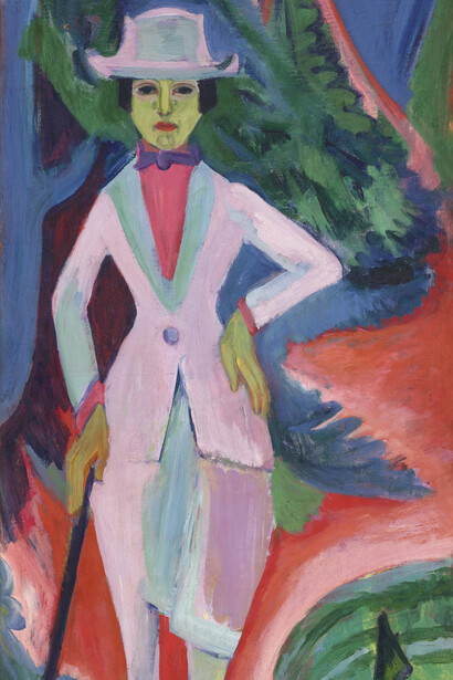 Ernst Ludwig Kirchner, Dame im wald (Portrát Nina Hard), 1921. Courtesy of Kirchner Museum Davos