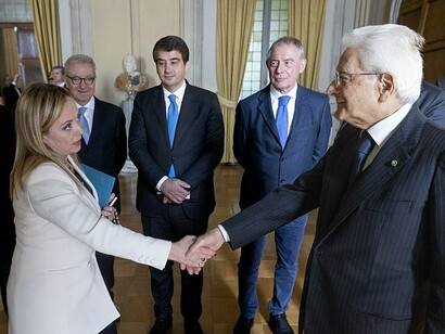 Sergio Mattarella e Giorgia Meloni, (2023)