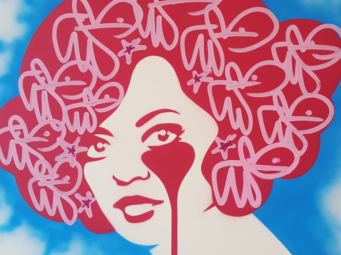 Pure Evil - Diana Ross, The Boss - Spray Paint on Canvas - 100x100cm
