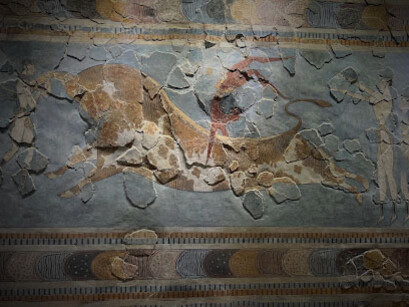 Taurocatapsia, Museo Archeologico di Heraklion, Creta, Grecia