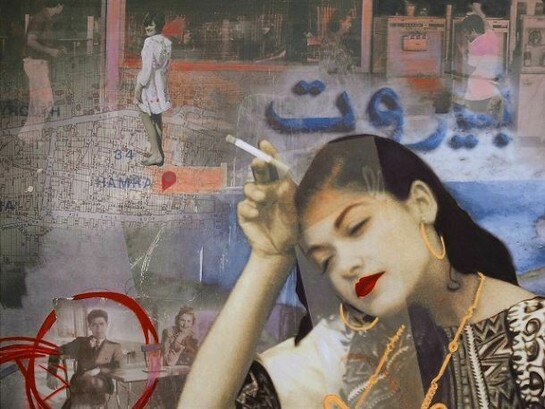 Ginane Makki Bacho 'Horseshoe', 2013, Print and Acrylic on Canvas, 150 x 130 cm