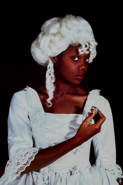 Terpischore from the series ‘Zabat’ (1989)
© Maud Sulter, courtesy Edinburgh City Art Centre. (Detail)