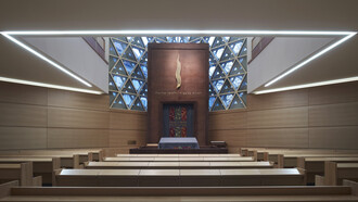 Ulm Synagogue's interior. Photograph by Christian Richters