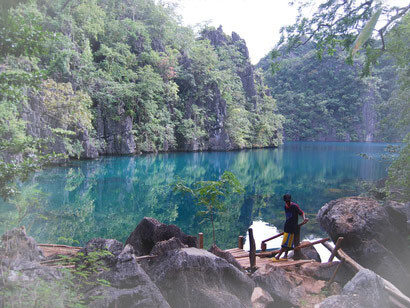 Sacred lake in Tagbanwa indigenous ancestral territory, Phlippines - humility and respect is the key to renewing the earth © Ashish Kothari