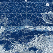 Andrea Mariconti, Oce.nus I, cianotipie tratte dalla progettazione di Naeuma antimatter, 2021. Per gentile concessione di Anna Defrancesco