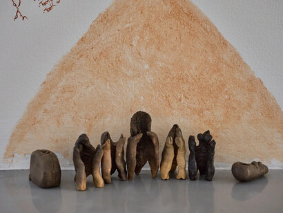 Tuguldur Yondonjamts, Wolf loving princess, exhibition view. Courtesy of Gallery Ver 