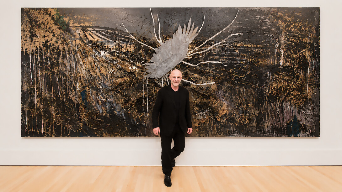 Anselm Kiefer is a German painter and sculptor whose work is known for its monumental scale and rich materiality. After studying under Peter Dreher and Horst Antes in the late 1960s, he developed a distinctive artistic language incorporating materials such as straw, ash, clay, lead, and shellac, The Doris and Donald Fisher Collection at the San Francisco Museum of Modern Art, US