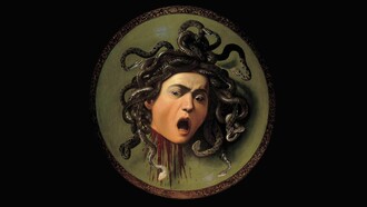 “La cabeza de Medusa” de Caravaggio, ca. 1597