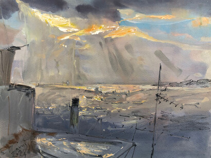 Stefanos Zannis, Bright openings, scenic in the humid city, 2024. Courtesy of Alma Contemporary Art Gallery