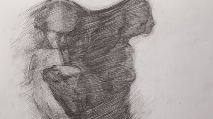 Transformation, pencil on paper, 20x29cm, 2020 by Kristian Zara