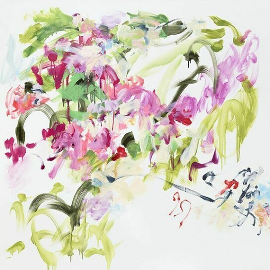 Yolanda Sanchez, Step Lightly (Just Like a Ballerina), Oil on canvas, 55 x 59 in. 2014
